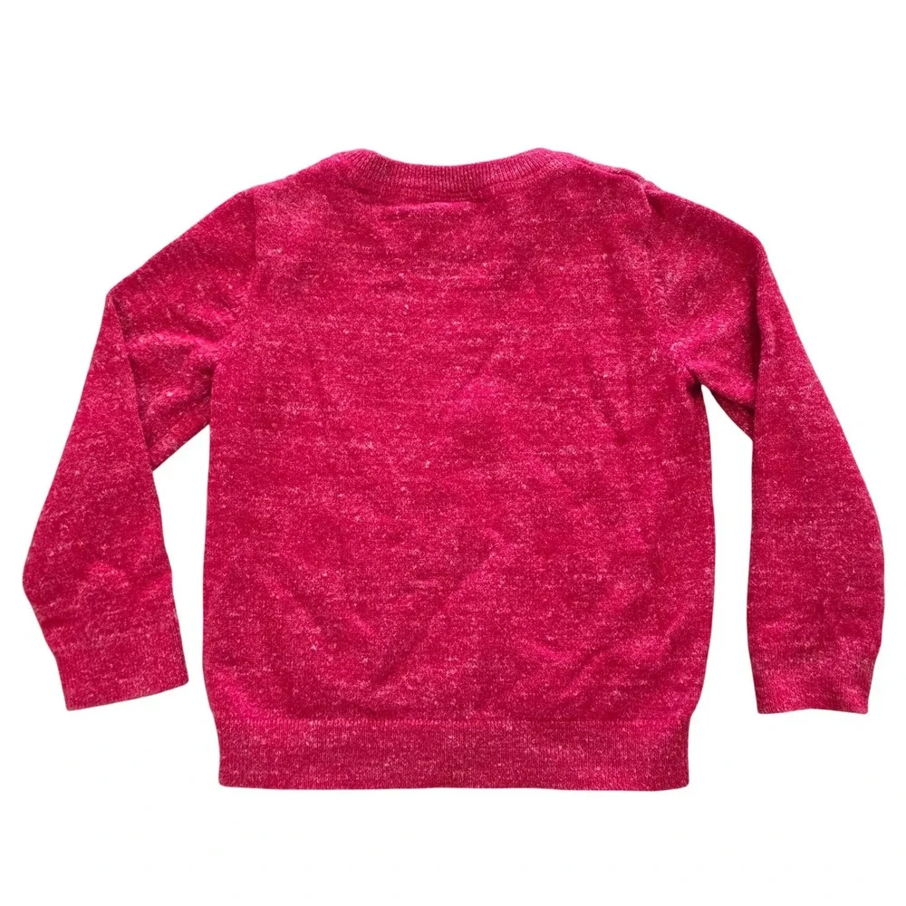 Gap Kids Toddler Girls Pink Marl Brannan Bear Crewneck Sweater Size 5T